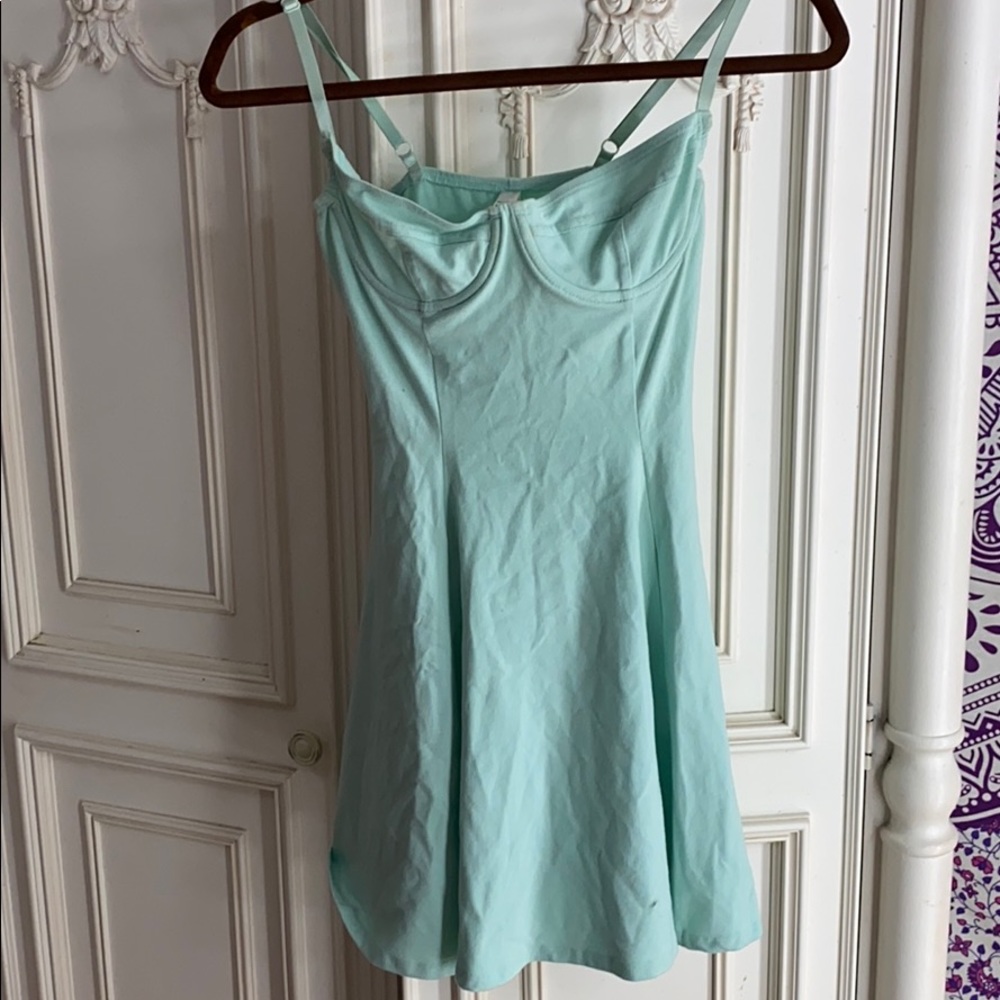 Cotton Spandex Underwire Bustier Skater Dress